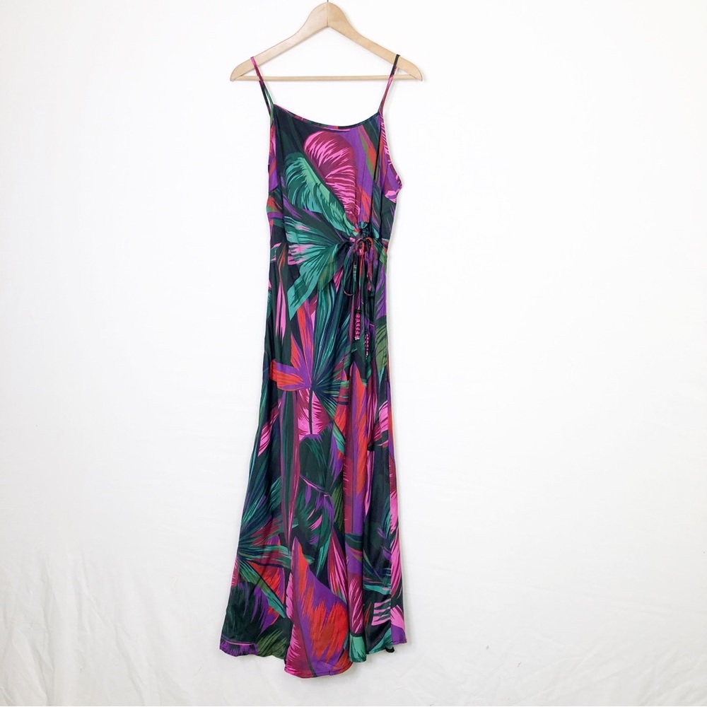 Farm Rio midnight leaves Lenzing Ecoreo viscose cutout Maxie dress - Picture 2 of 16
